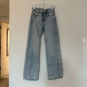 Zara High Waisted, Light/Medium Wash Denim Jeans